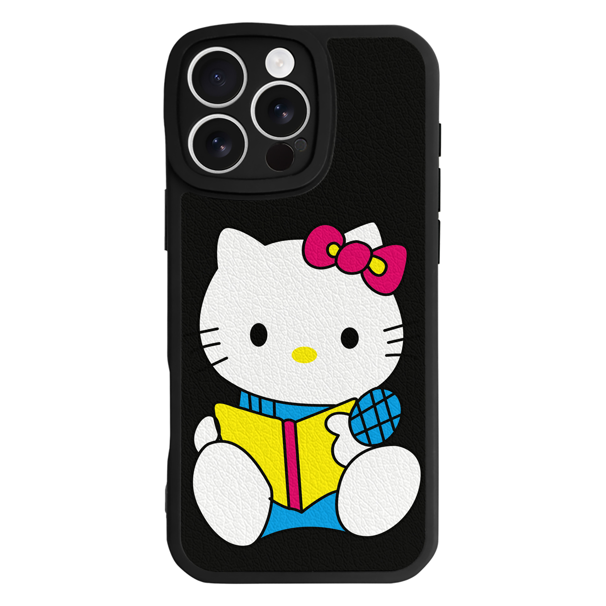 （画像用） Hello Kitty ハローキティ 【iPhone 16シリーズ対応】シリコンスマホケース（レザー調） 材質：シリコン